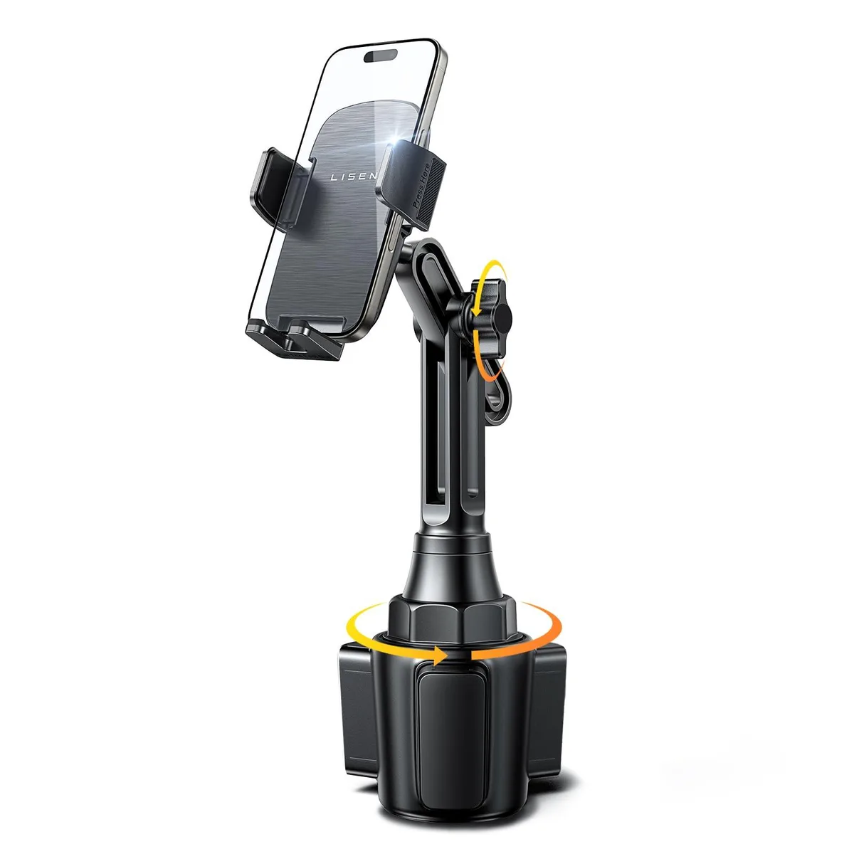  LISEN 2E779 Cup Holder Phone Mount 360° Adjustable 4-7' — product photo