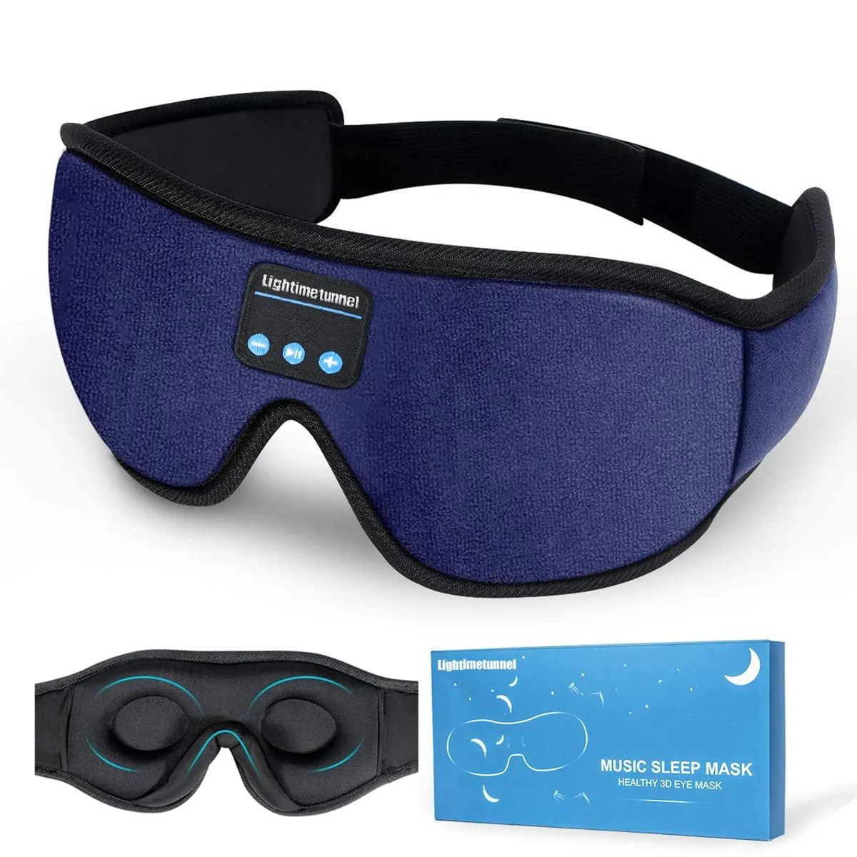  PHILIPS Classic Series WFL900/H Sleep Headphones 3D Bluetooth Sleep Mask White — product photo