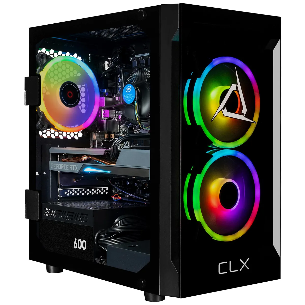 CLX Gaming CLX Gaming TGMSETRTA5503BM gaming PC i5-14400F 32GB DDR5 RTX 5060 Ti 8GB GDDR7 2TB NVMe — product photo