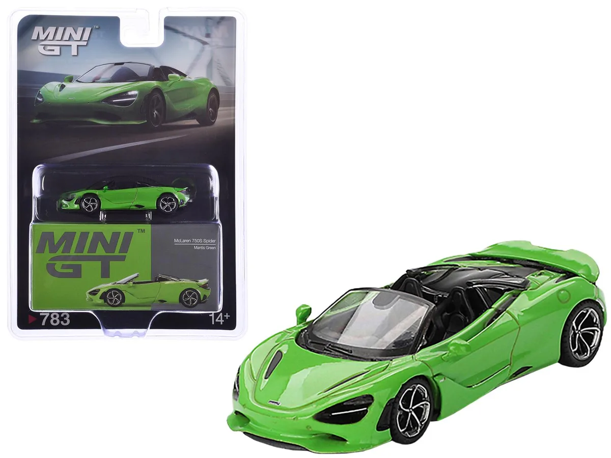 Mini GT Mini GT McLaren 750S Spider Mantis Green Limited Edition 1/64 hobby collectible — product photo