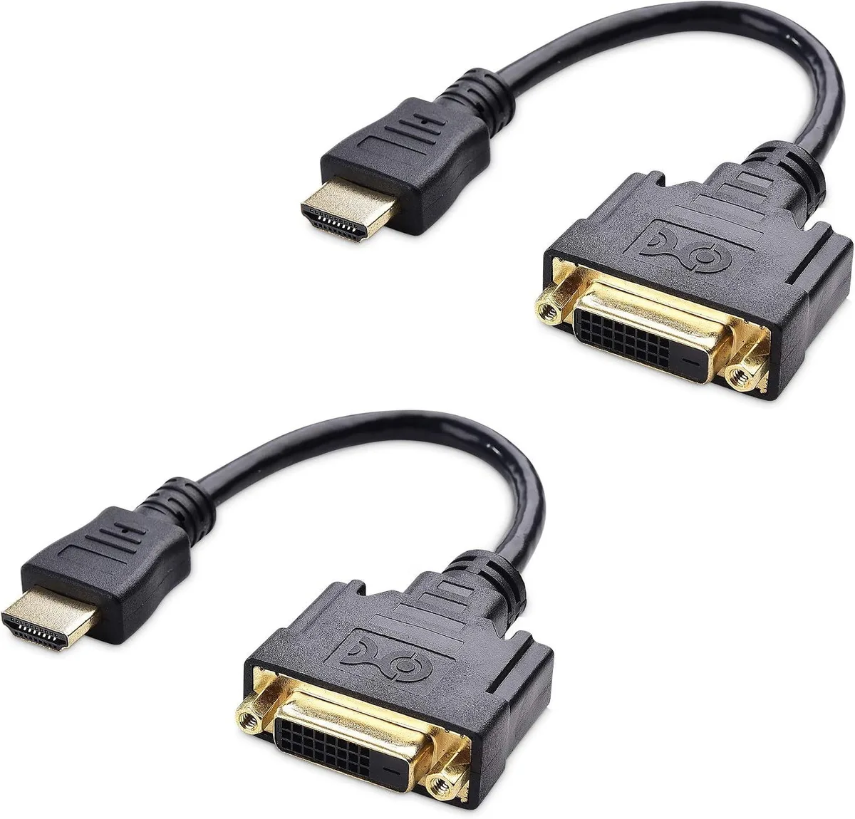 FLEANE FLEANE 2-Pack Bi-Directional HDMI to DVI Audio Adapter 5 Inches — product photo