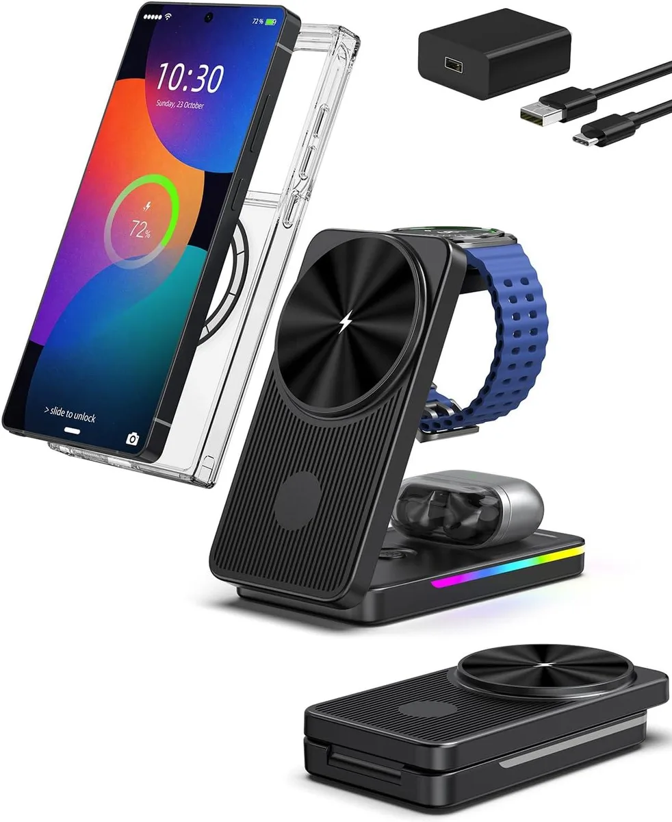 Luisport Luisport 3-in-1 Magnetic Wireless Charger for Galaxy S26 Ultra Watch 8 Buds 4 Pro — product photo