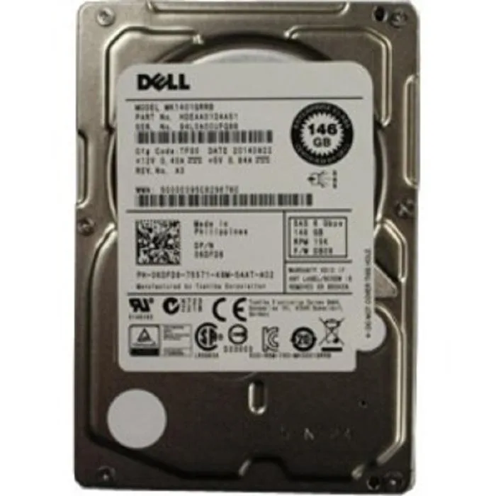 DELL DELL 6DFD8 146GB 2.5" SAS 15000 RPM System laptop hard drive — product photo