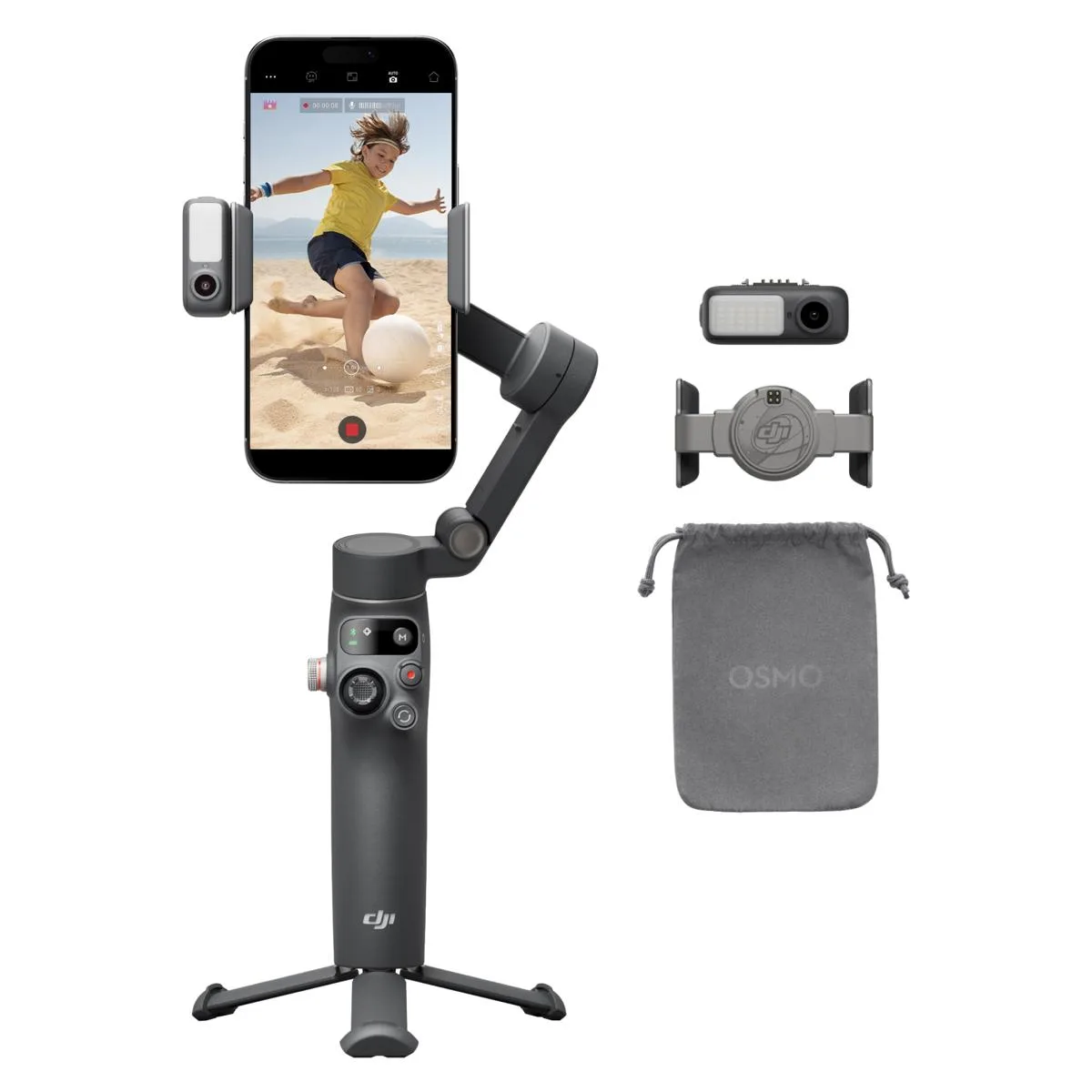 DJI DJI Osmo Mobile 7P Gimbal with Extension Rod and Mic Mini Transmitters — product photo