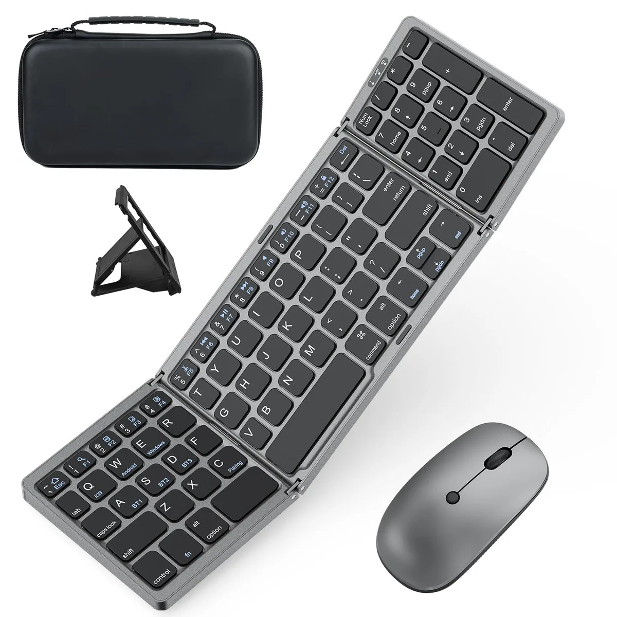 Ikaetri K004 Foldable Keyboard and Mouse Space Grey — product photo
