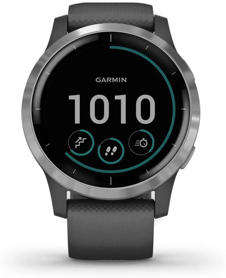 Garmin Garmin Vivoactive 4 GPS Smartwatch 45 mm Silver with Gray Band — product photo