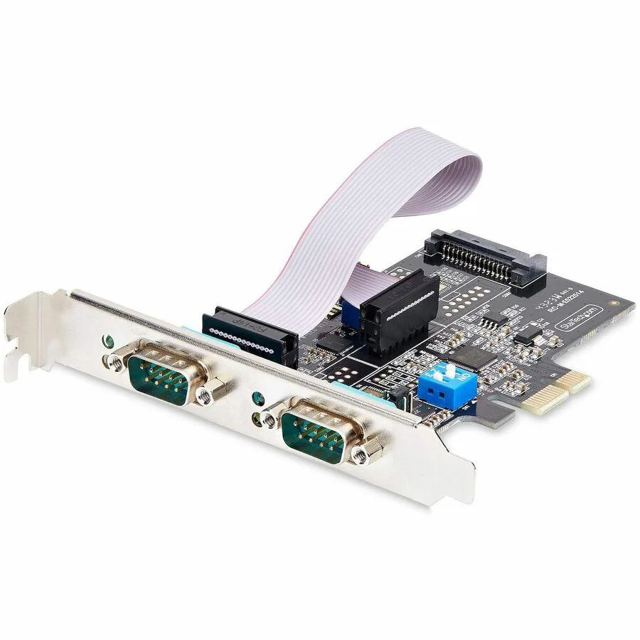 STARTECH STARTECH Dual-Port PCIe Serial Card 2S232422485 232/422/485 DB9 16C1050 Low Profile — product photo