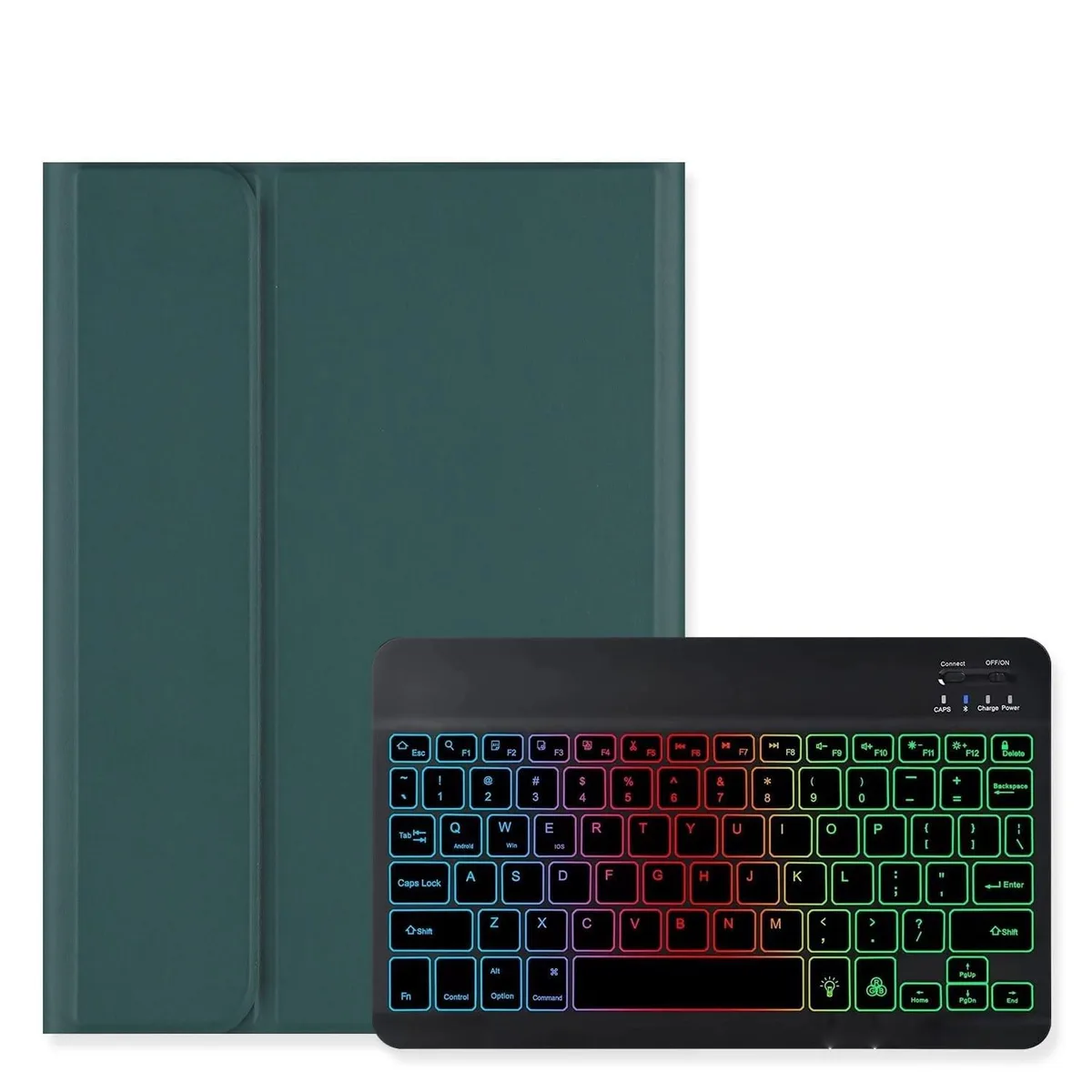 ALSEYE ALSEYE Backlit Keyboard Case for Galaxy Tab A9+ Plus 11 inch DarkGreen+Black — product photo
