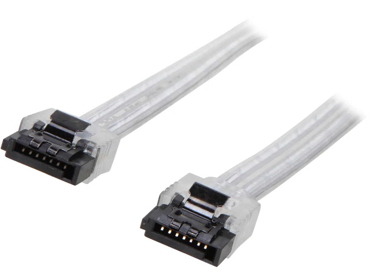 Nippon Labs Nippon Labs SATA3L-1.5FT-SL 1.5 ft SATA III latching cable, silver — product photo