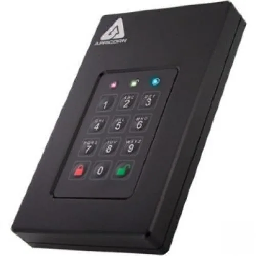 Apricorn Apricorn AFL3-1TB 1TB Aegis Fortress L3 portable hard drive USB 3.0 256-bit AES XTS FIPS 140-2 Level 3 — product photo