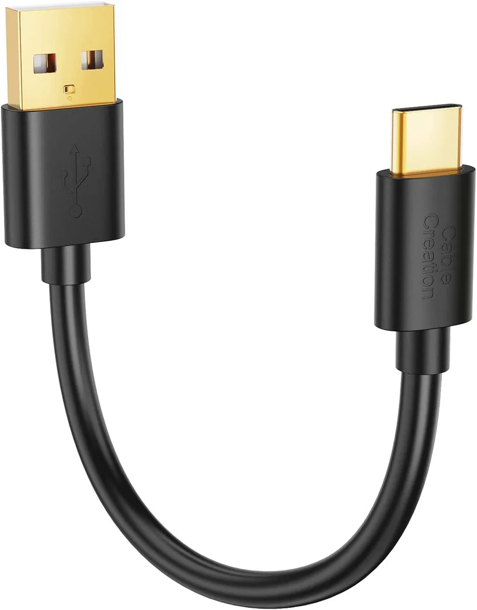 CableCreation CableCreation USB-C to USB-A cable 6 inch 3 A 480 Mbps black — product photo
