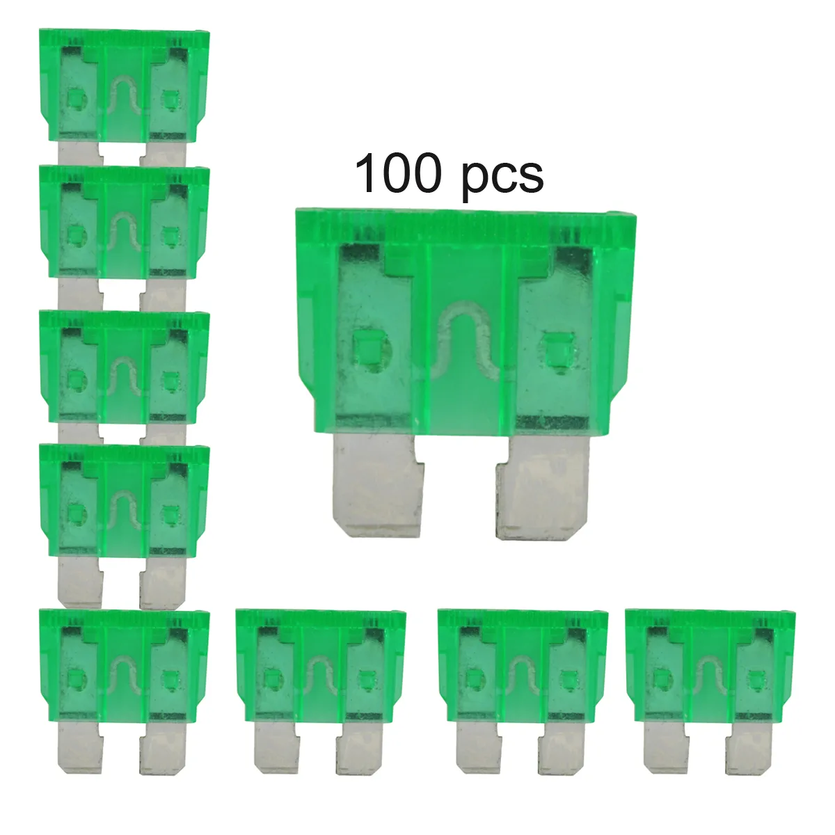 The Wires Zone The Wires Zone 4X-ATC30A-25 30A ATC blade fuses pack of 100 — product photo