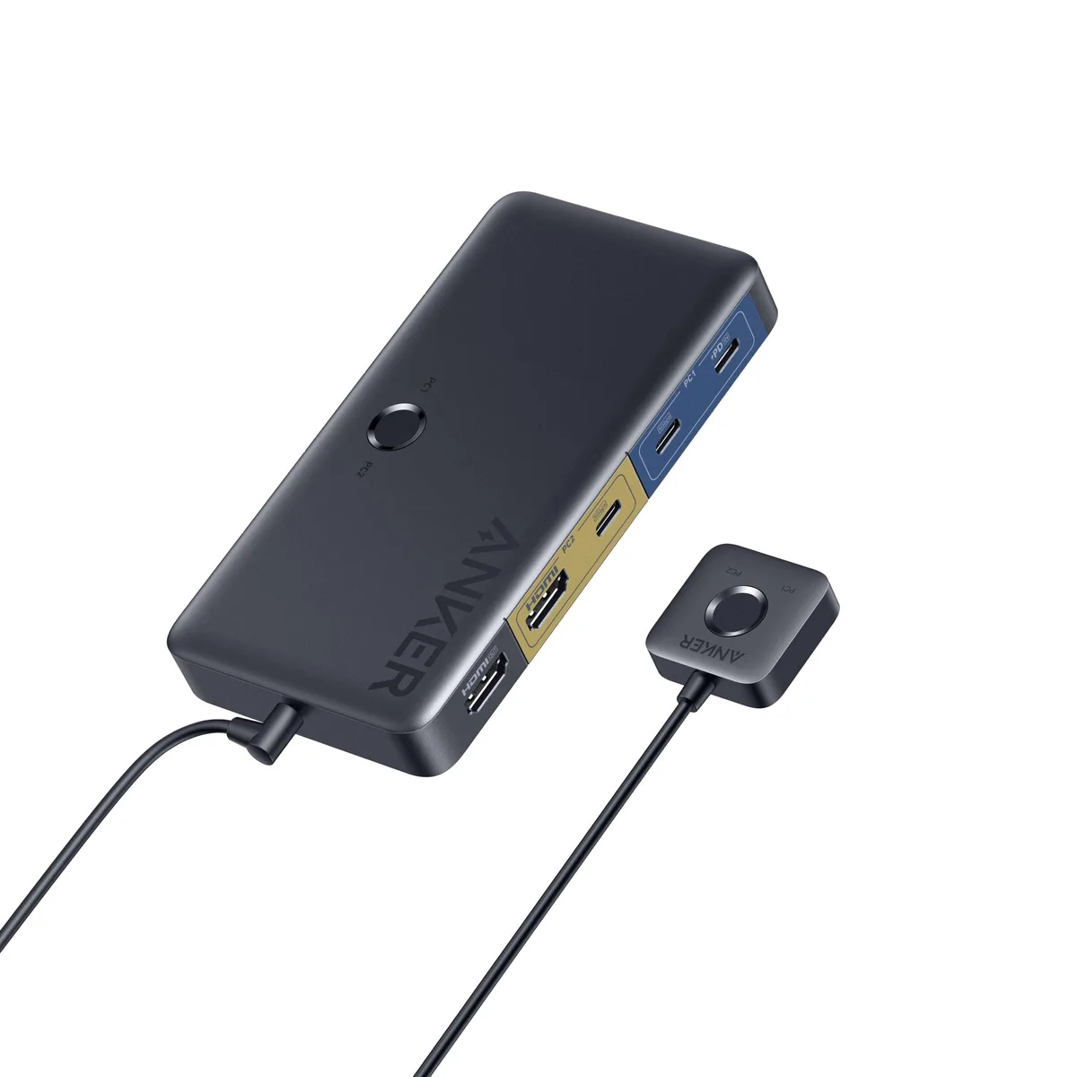  Anker KVM Switch A83K8 4K 60Hz 100W 5Gbps 3.3ft 4.9ft Magnetic Remote — product photo