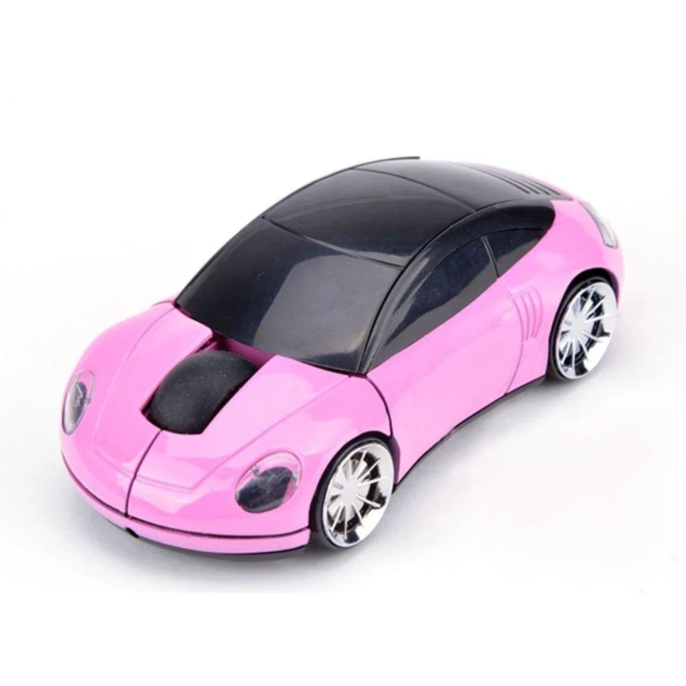  Leeko Car Shape Wireless Optical Gaming Mouse Pink 1800 DPI — product photo