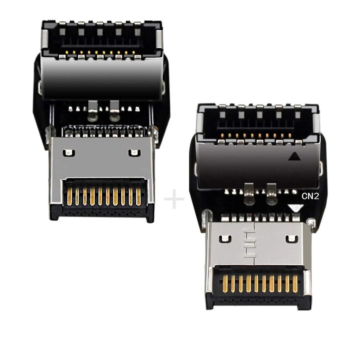 LORDWORLD LORDWORLD 2pcs USB 3.1 Type-E Front Panel Header Adapter Kit — product photo