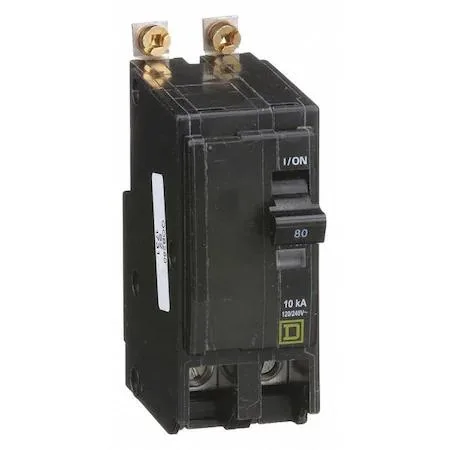 SQUARE D SQUARE D QOB280 80A 2 Pole 120/240V AC circuit breaker — product photo