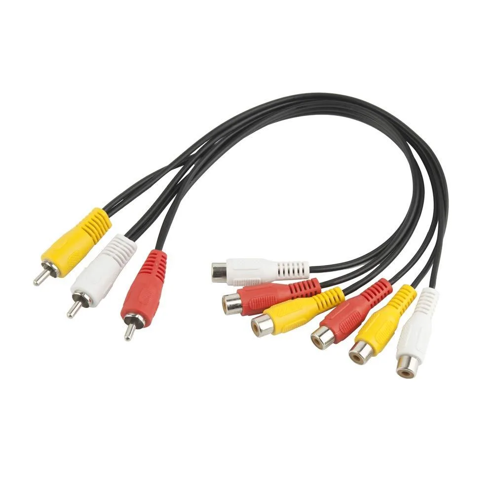 TENINYU BX0019-1130X 3 RCA Male to 6 Female Splitter 20cm — product photo
