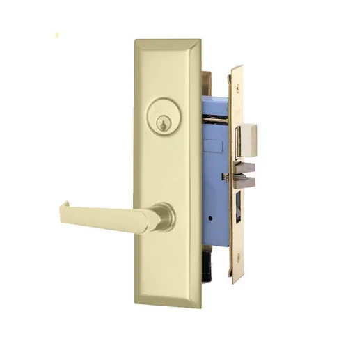 Marks USA Marks USA New Yorker 7NY92A/3 Polished Brass Left Hand Mortise Entry Door Lock — product photo