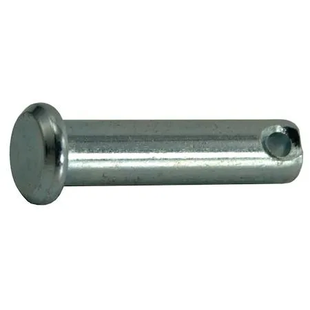 Zinc-plated steel clevis pin with head and cross-hole