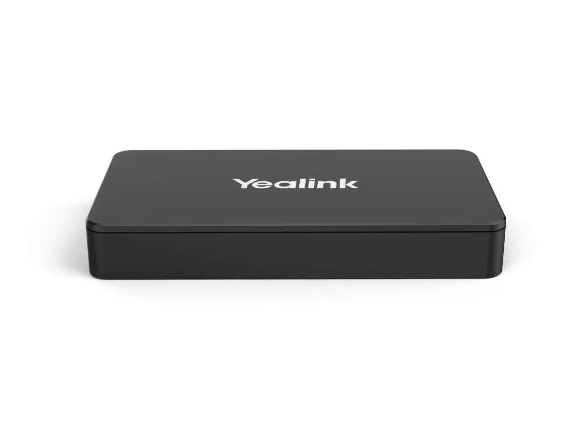Compact white box with HDMI, USB-C and USB ports, LED indicator, cables included