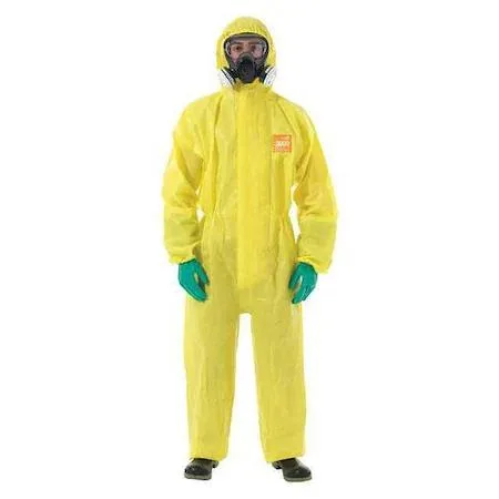 ANSELL ANSELL YE30-W-92-111-02 Hooded Coverall S Yellow Chemical Laminate Double personal protective equipment — product photo