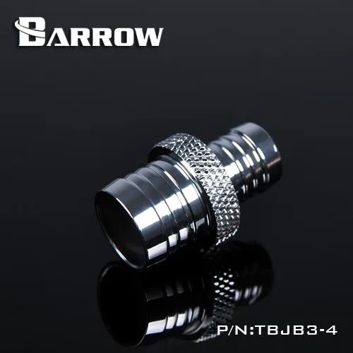 Barrow Mods Barrow Mods 1/2" to 3/8" Barbed Reducer Fitting Silver — product photo