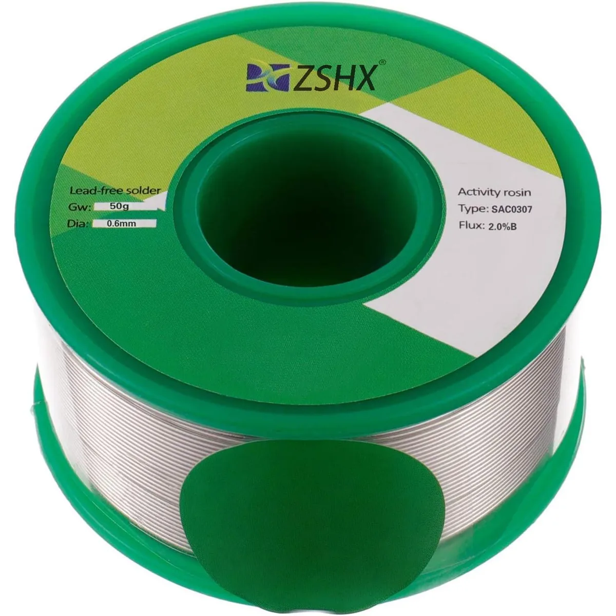  ZSHX Sn99 Ag0.3 Cu0.7 Solder Wire 0.6mm 50g — product photo