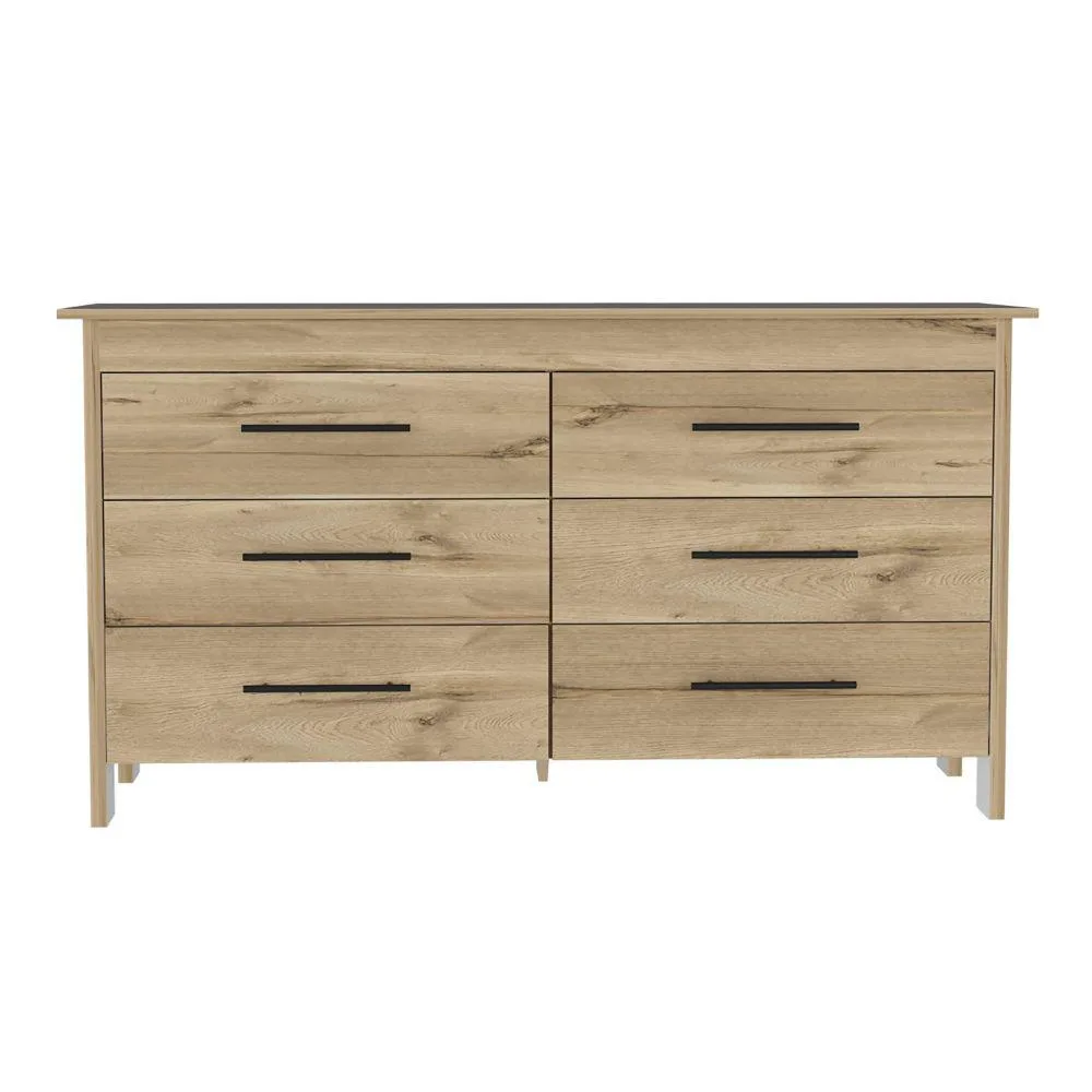 FM FURNITURE FM FURNITURE Luxor Six Drawer Double Dresser 58W x 19D x 31.7H — product photo