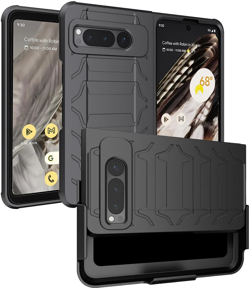 Nakedcellphone Nakedcellphone Tactical Case and Belt Clip Holster for Google Pixel Fold (2023) Matte Black — product photo