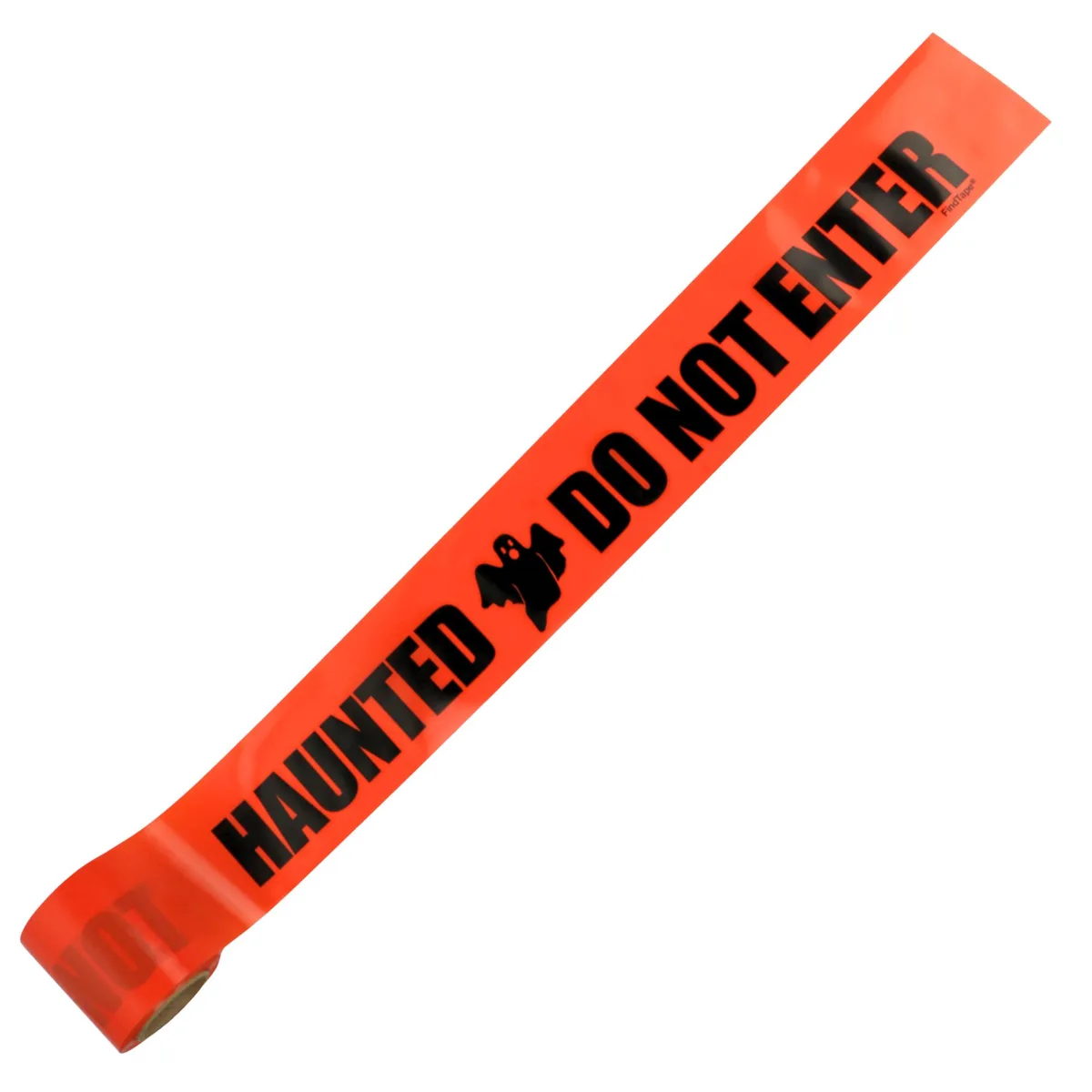 FindTape FindTape "HAUNTED DO NOT ENTER" Barricade Tape 3 in. x 100 ft. Orange/Black — product photo
