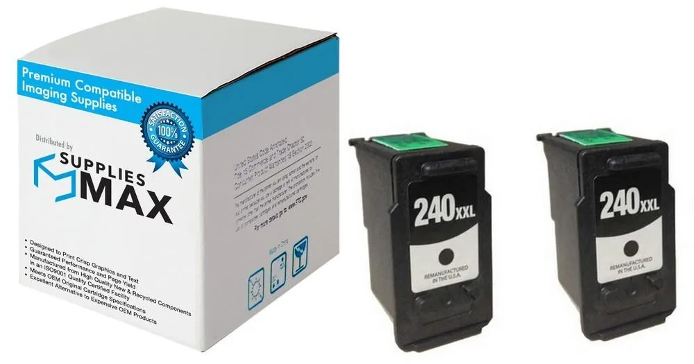 SuppliesMax SuppliesMax PG-240XXL Black Inkjet Cartridge 2-Pack 600 Pages — product photo
