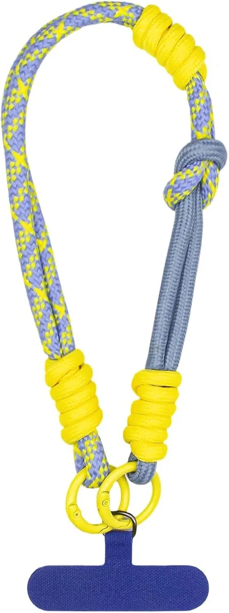 MCHOSE MCHOSE Braided Phone Wrist Strap 7mm Blue/Yellow — product photo