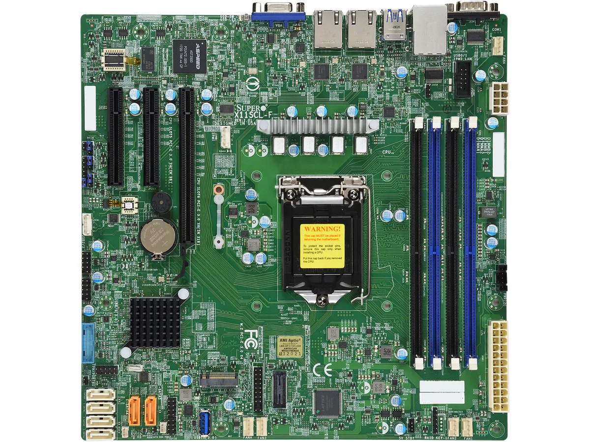 Supermicro Supermicro MBD-X11SCL-F-O server motherboard LGA 1151 DDR4 2667 128GB — product photo