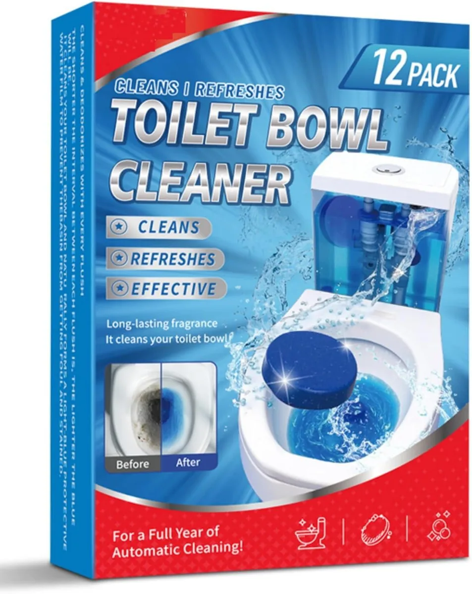 Automatic Toilet Bowl Cleaner Tablets 12 Pack 7 Day — product photo