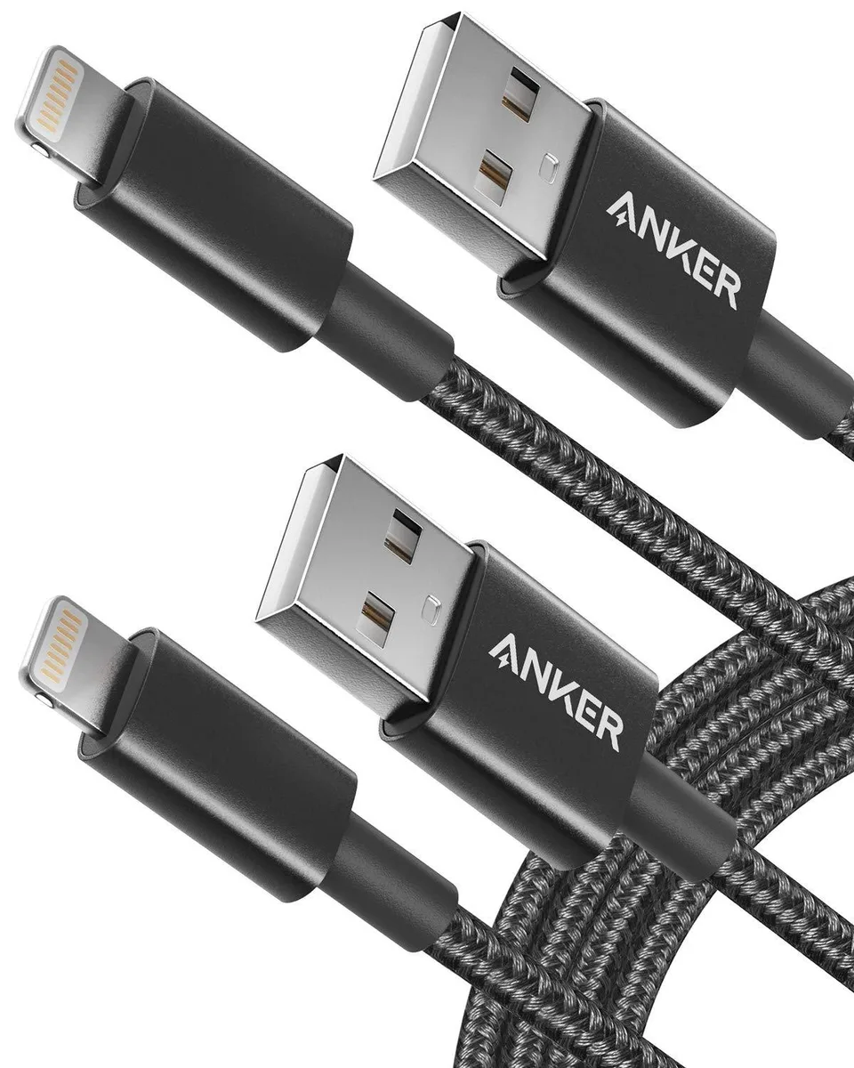 MCHOSE MCHOSE 6 ft Double-Braided Nylon Lightning Cable MFi Certified Black — product photo
