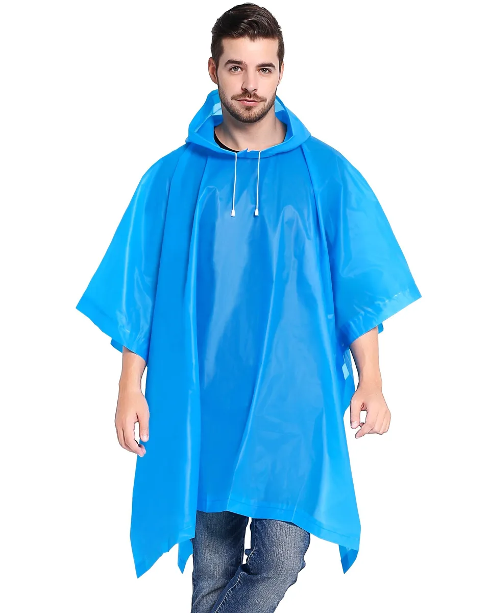 ANTVEE Rp103 men's outerwear poncho blue S — product photo