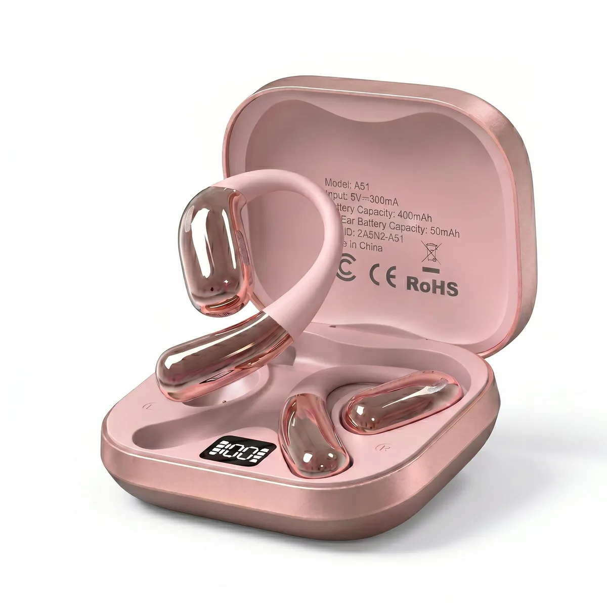 No Sew No Sew FWC-LYEJ-R Open Ear Bluetooth Headphones Rose Gold 35h 10m — product photo