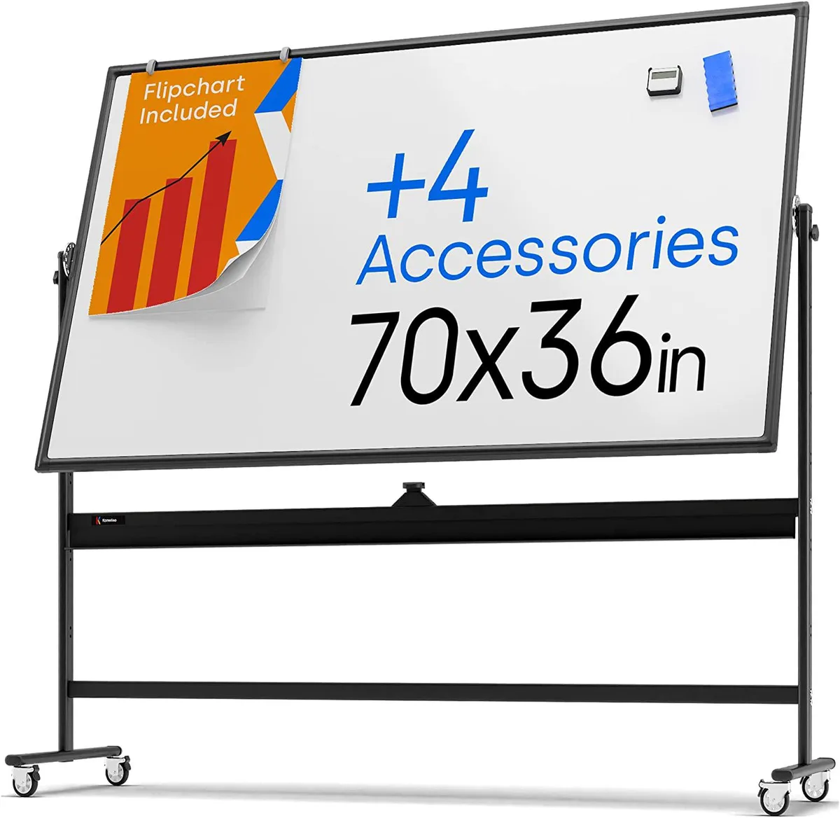 BFKK BFKK Rolling Magnetic Whiteboard 70 x 36 office furniture — product photo