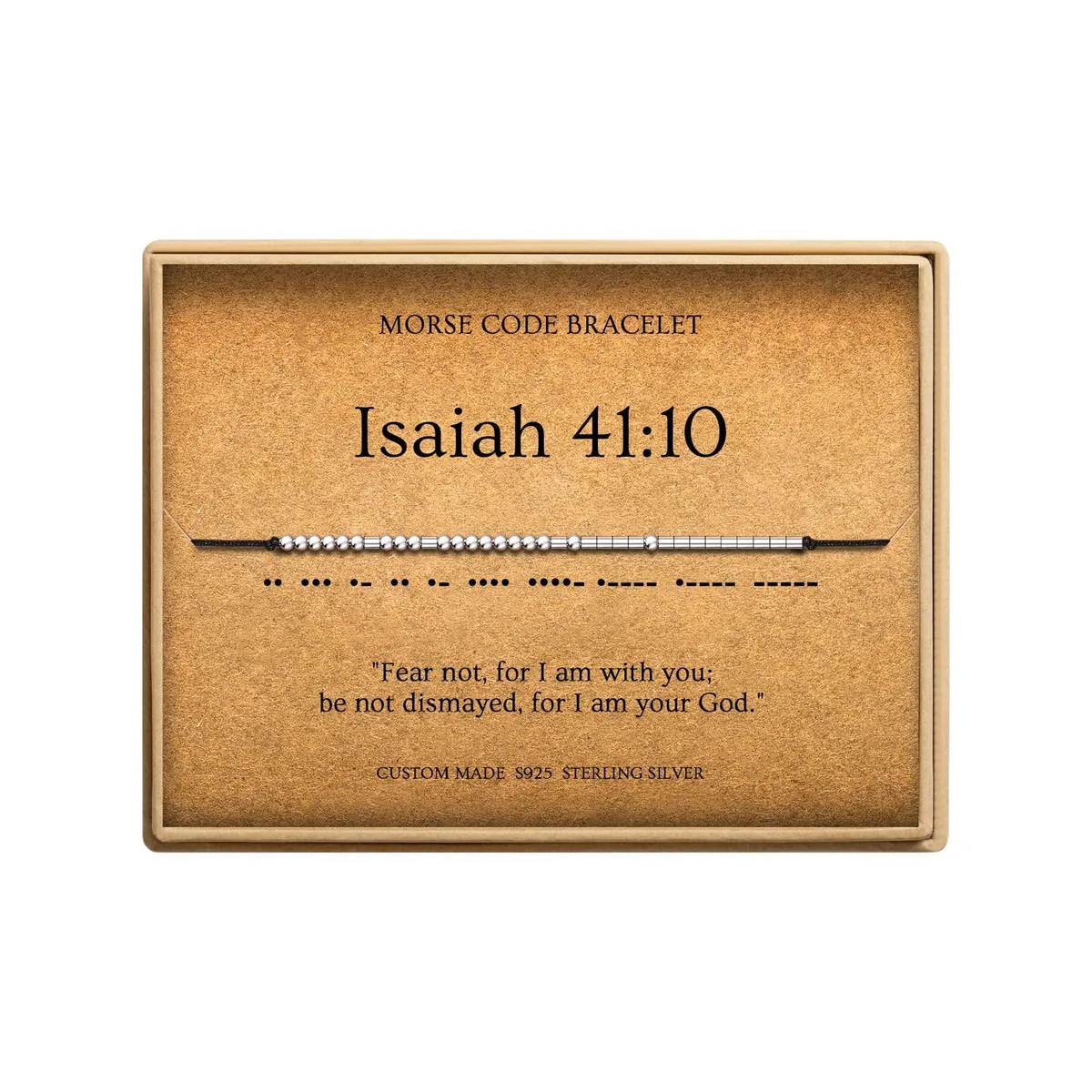 Loved Creations Isaiah 41:10 Morse Code Bracelet — product photo