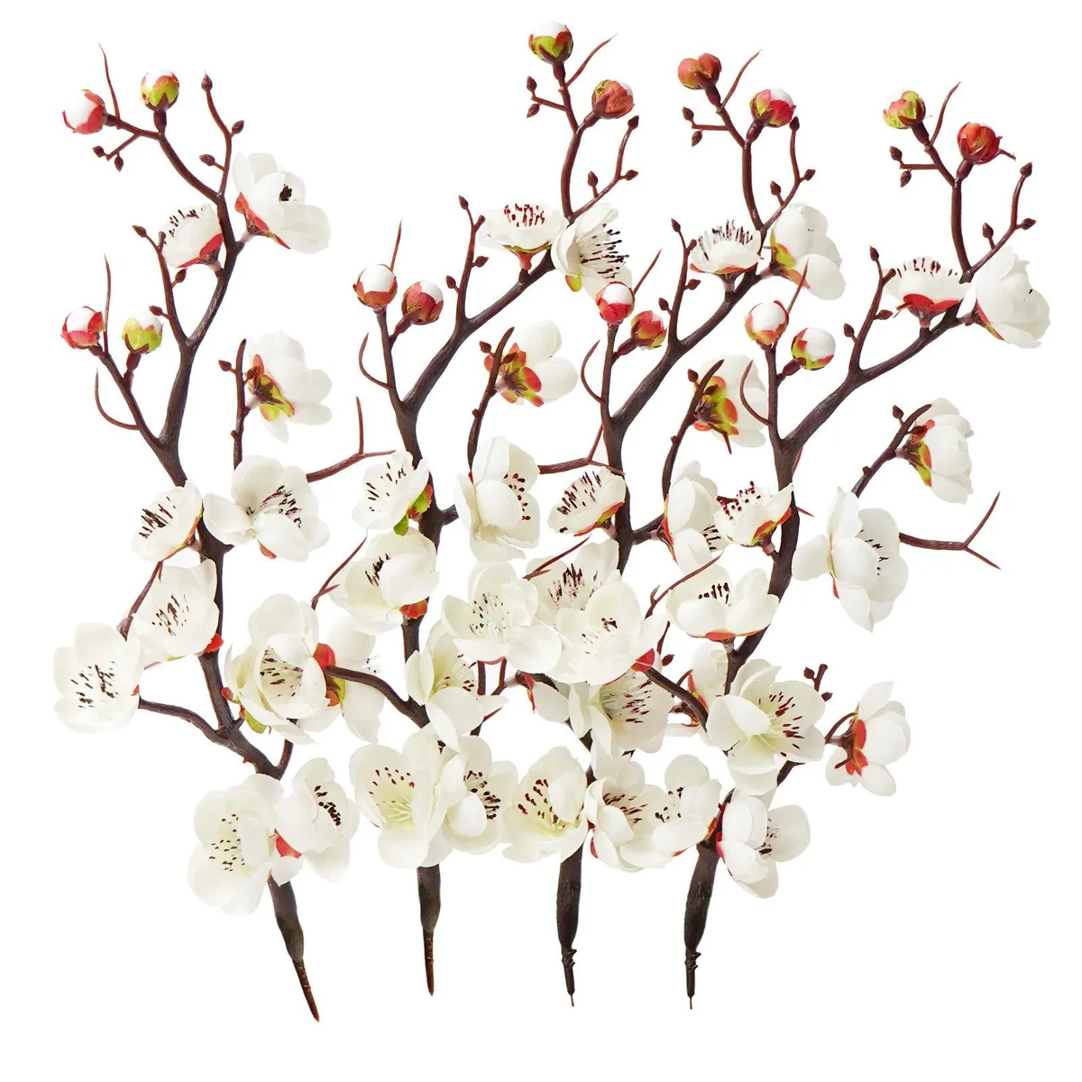  LIUCOGXI 4pcs Artificial Silk Plum Blossom Branches 50H x 15W x 15D — product photo
