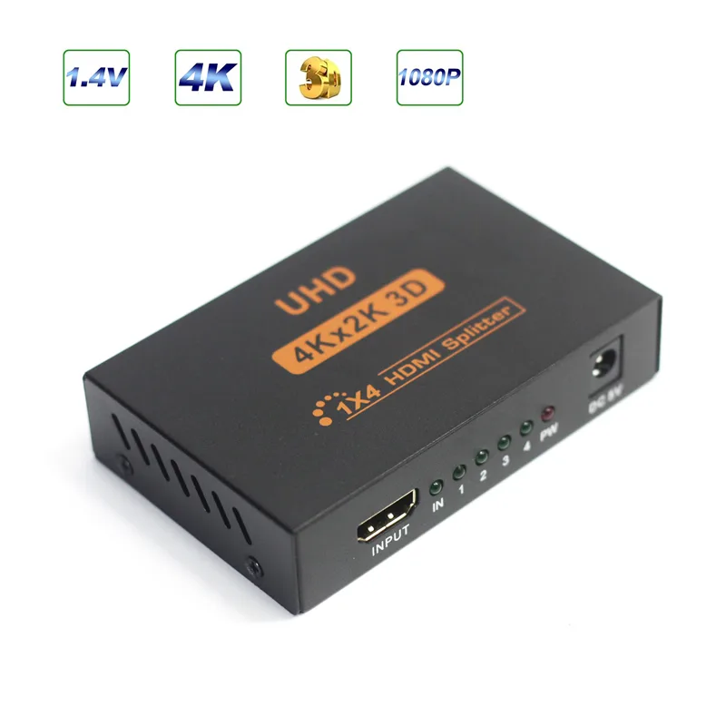 ESTONE ESTONE HDMI698352 1×4 HDMI Splitter 1080p Black — product photo