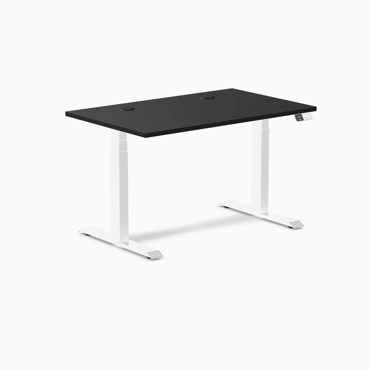 Desky Desky Dual Laminate Sit Stand Desk Black/White 47.2 x 29.5 in — product photo