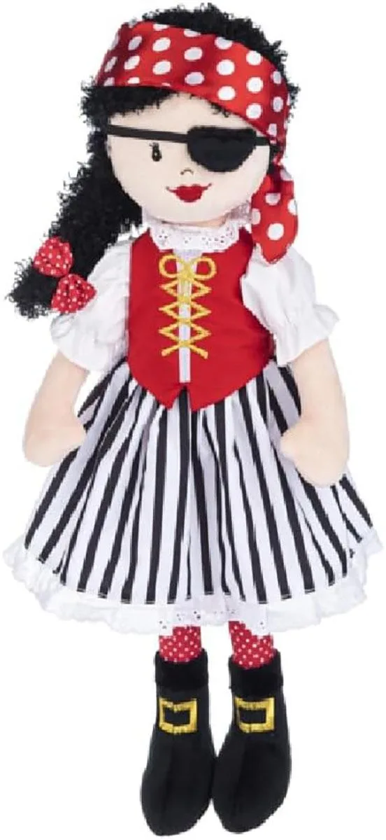 Ganz Ganz Shimmer Pirate Priscilla Rag Doll Black Hair Eye Patch 20 inches — product photo