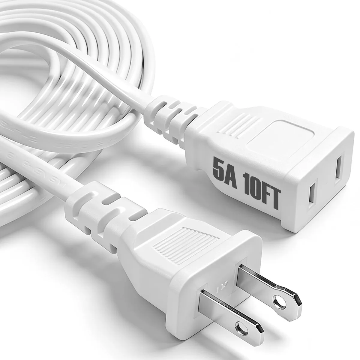  TaidaLink Ec15ft-01 10ft White Power Extension Cord 5A 625W — product photo