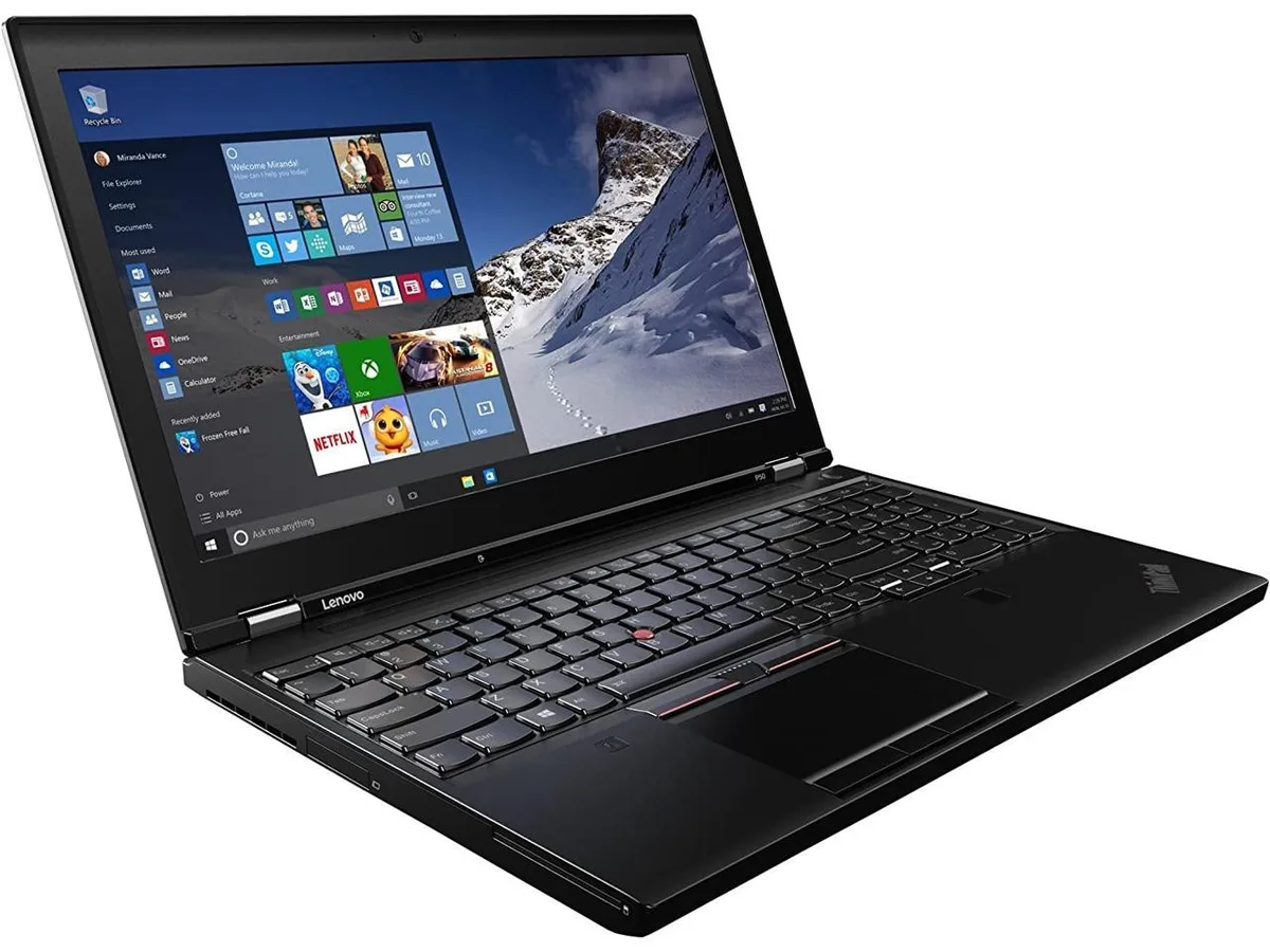 Lenovo Lenovo ThinkPad P50 15.6 laptop Core i7 6th gen 8GB DDR4 256GB SSD Quadro M1000M Windows 10 Home — product photo