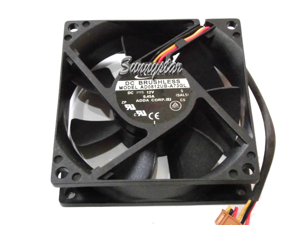 SunnyStar Co., Ltd SunnyStar Co., Ltd AD0812UB-A73GL 80x25mm 12V .45A 3-pin case fan — product photo