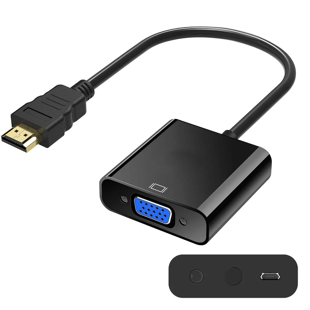 LUOM LUOM AG6200-AD-DC HDMI to VGA adapter with 3.5 mm audio — product photo