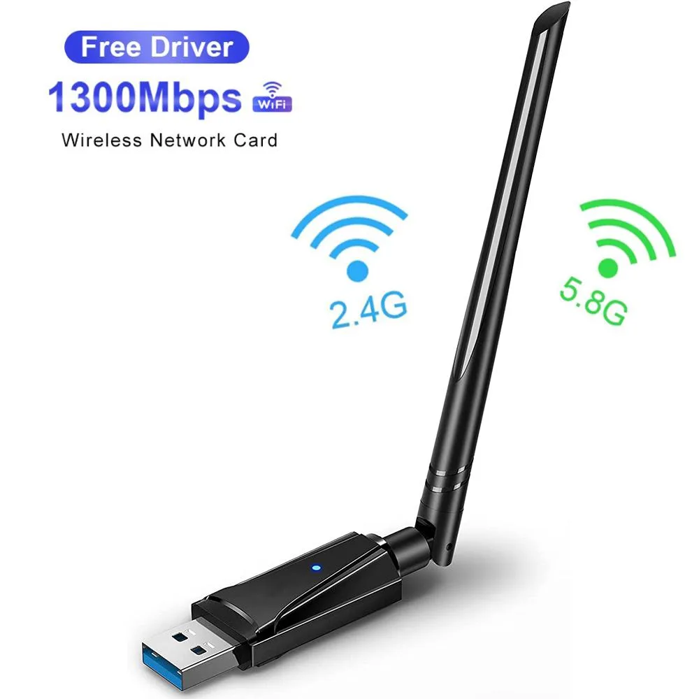 IHDAPP IHDAPP AC1300 USB 3.0 Wi-Fi adapter 2.4/5.8 GHz 5dBi antenna — product photo