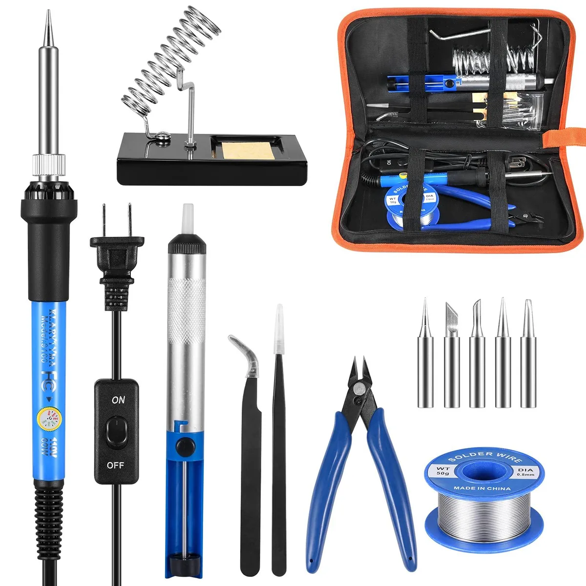 Soldering Iron Kit 13-in-1 60W Adjustable Temperature 9160 — product photo
