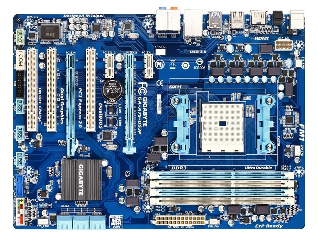 GIGABYTE GIGABYTE GA-A75-DS3P AMD Motherboard Socket FM1 DDR3 64GB ATX — product photo